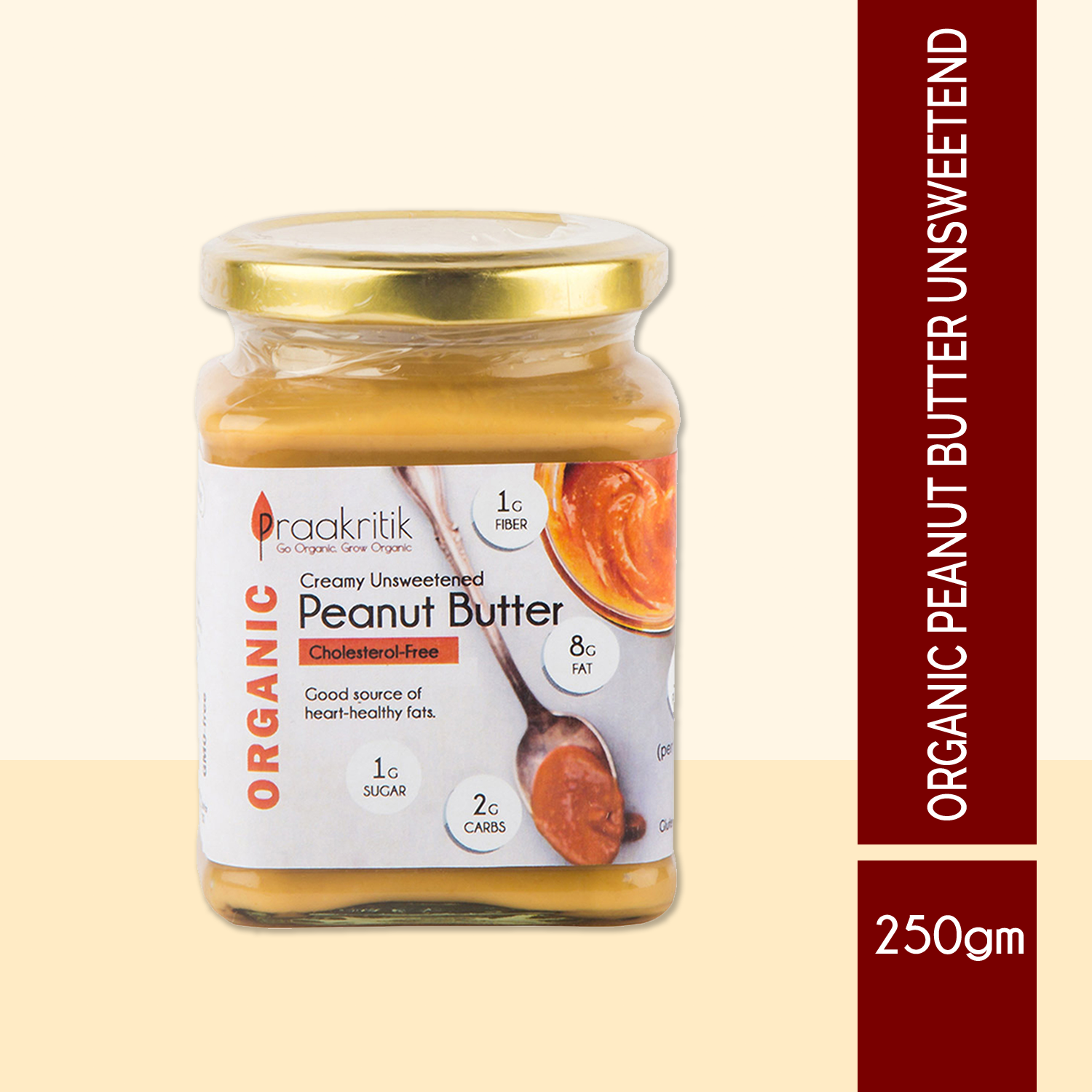 Organic Jaggery Peanut Butter | 250 G | Praakritik